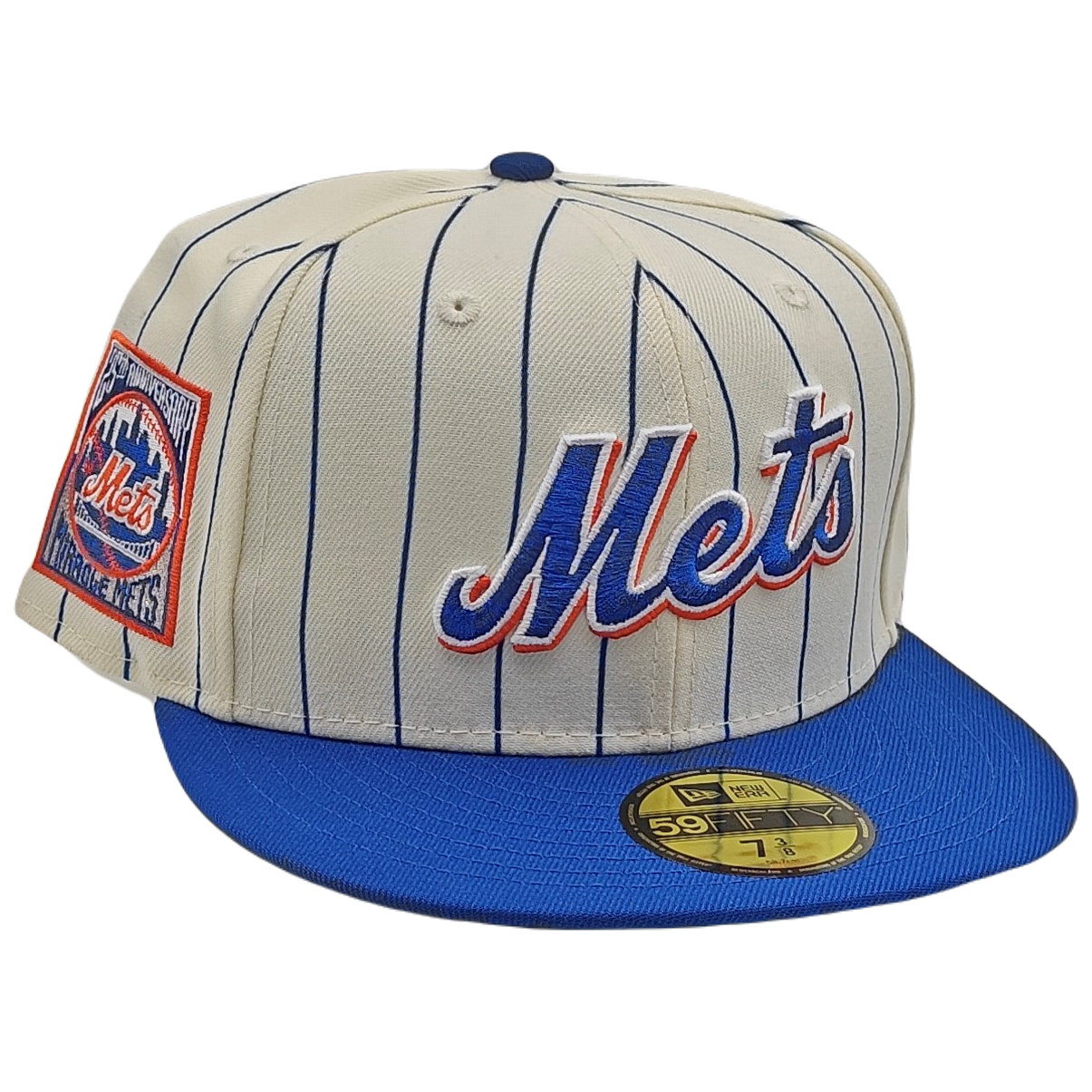 New Era 59FIFTY New York Mets 25th Anniversary Pinstripe Fitted Hat 7 1/8