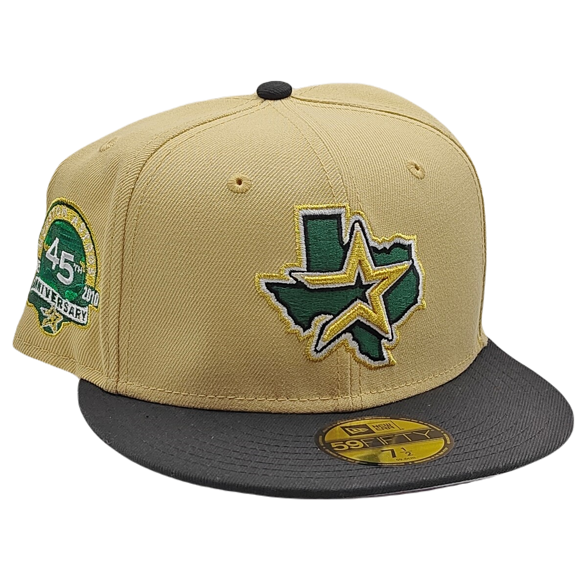 New Era Men's New Era White/Brown Houston Astros 50th Team Anniversary  59FIFTY Fitted Hat