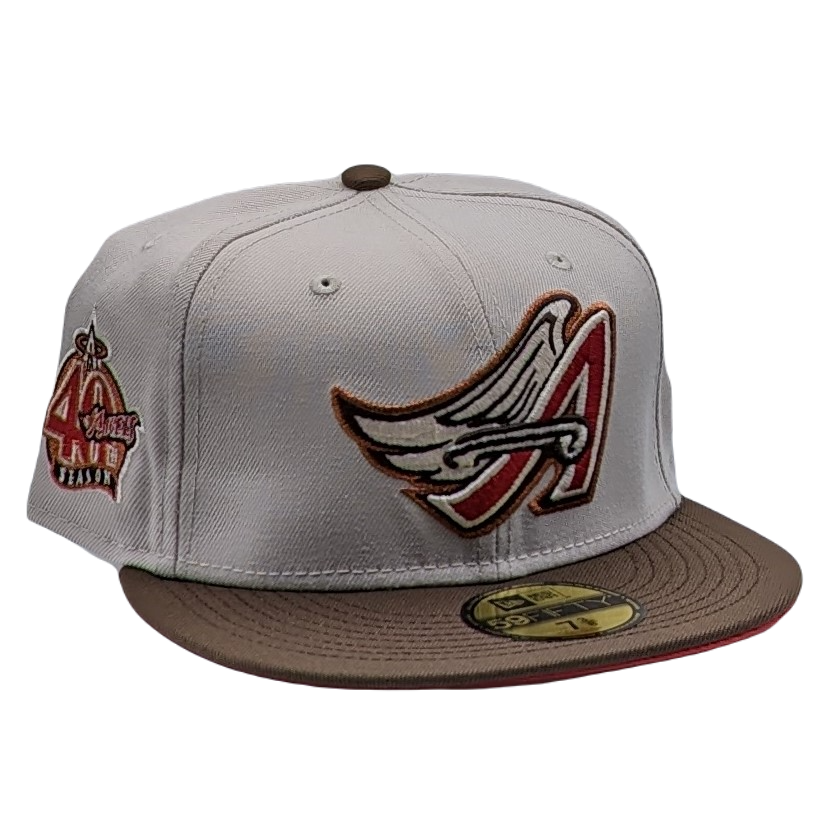 New Era 59Fifty Anaheim Angels 40th Anniversary Patch Fitted Hat – 402Fitted