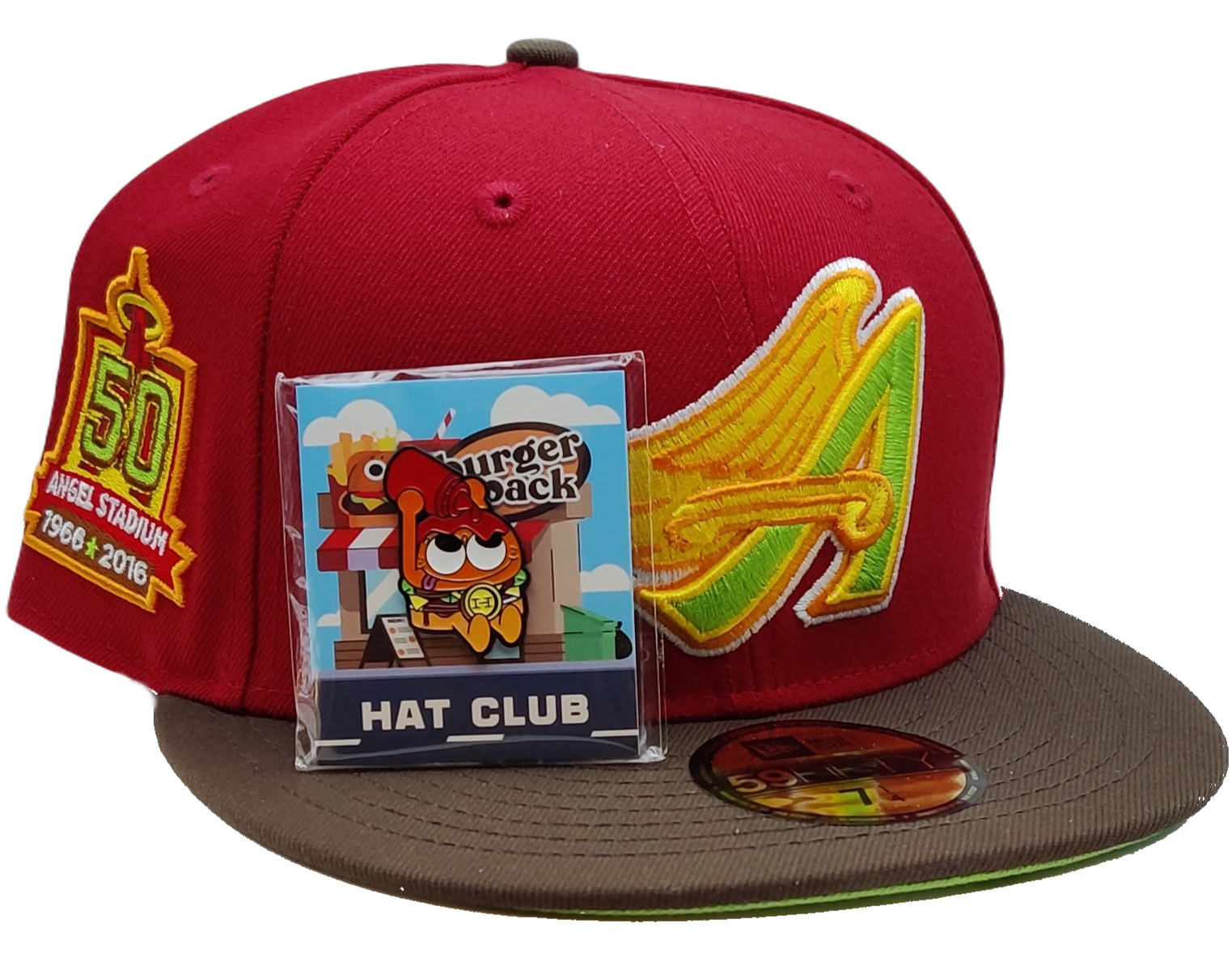 Mitchell & Ness California Angels Cream/Red 35th Anniversary Homefield  Fitted Hat