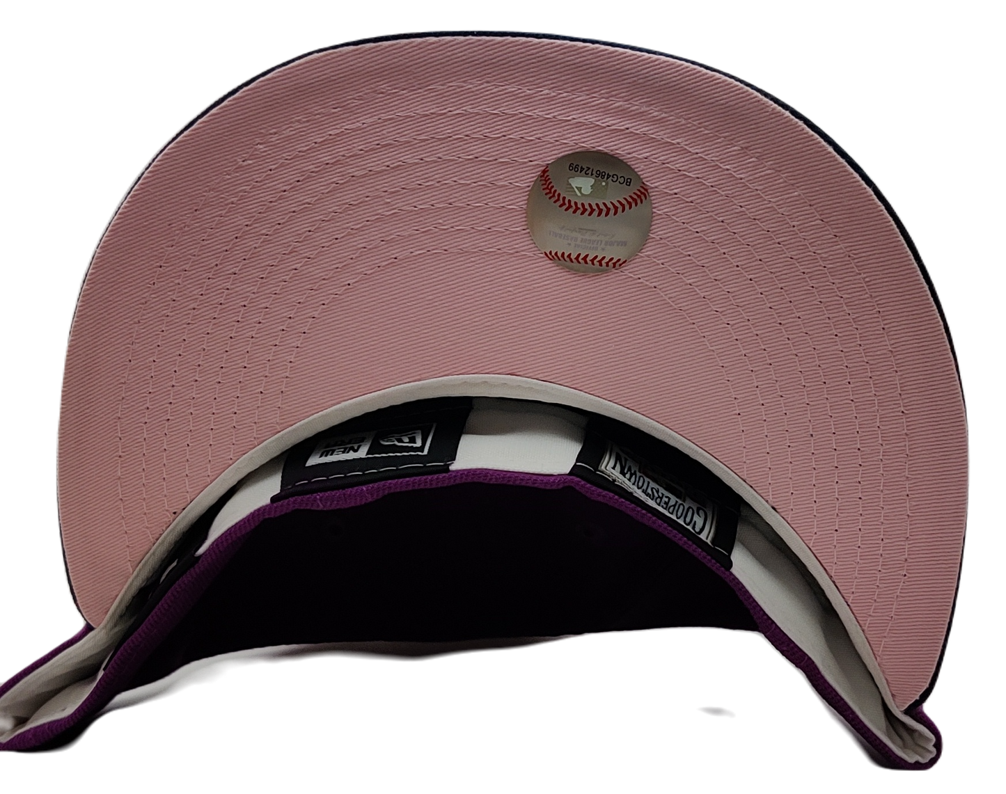 New Era 59Fifty Grape Purple Detroit Tigers Navy Visor with Pink UV Hat