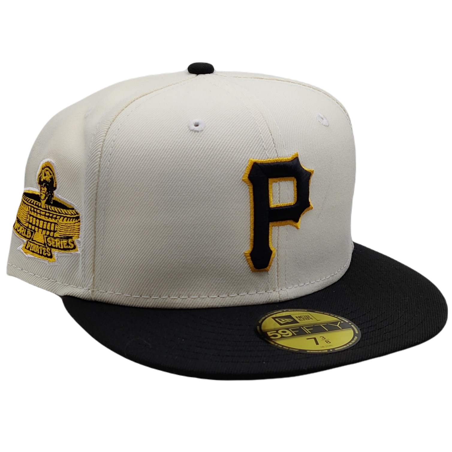 Pittsburgh Pirates New Era 1971 World Series Champions Pink Undervisor  59FIFTY Fitted Hat - Light Blue