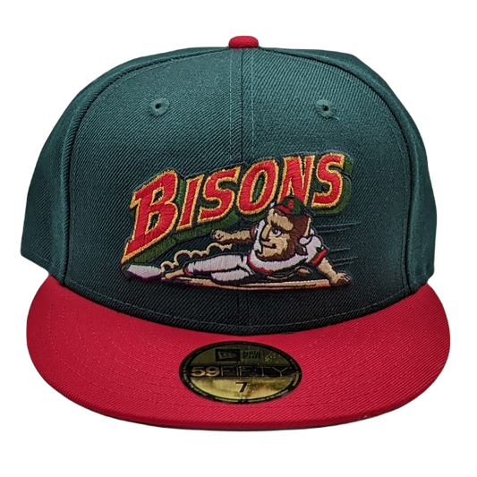 New Era 59Fifty Buffalo Bisons Green and Red Two-Tone Fitted Hat