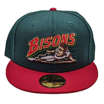 New Era 59Fifty Buffalo Bisons Green and Red Two-Tone Fitted Hat