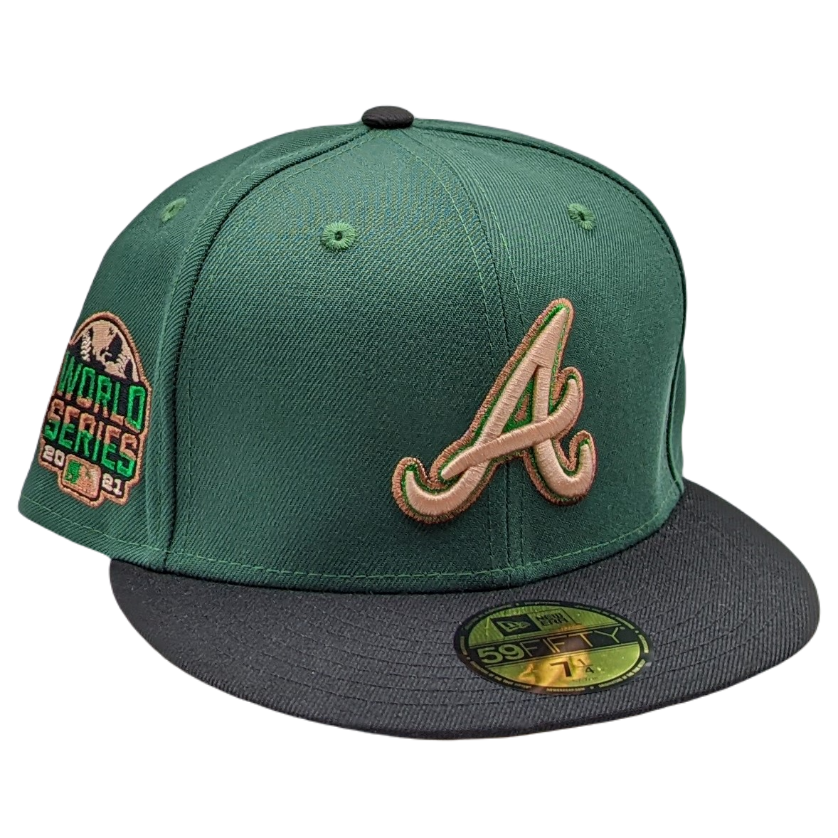 New Era 59FIFTY Atlanta Braves 2021 World Series Patch Fitted Hat 7 1/8