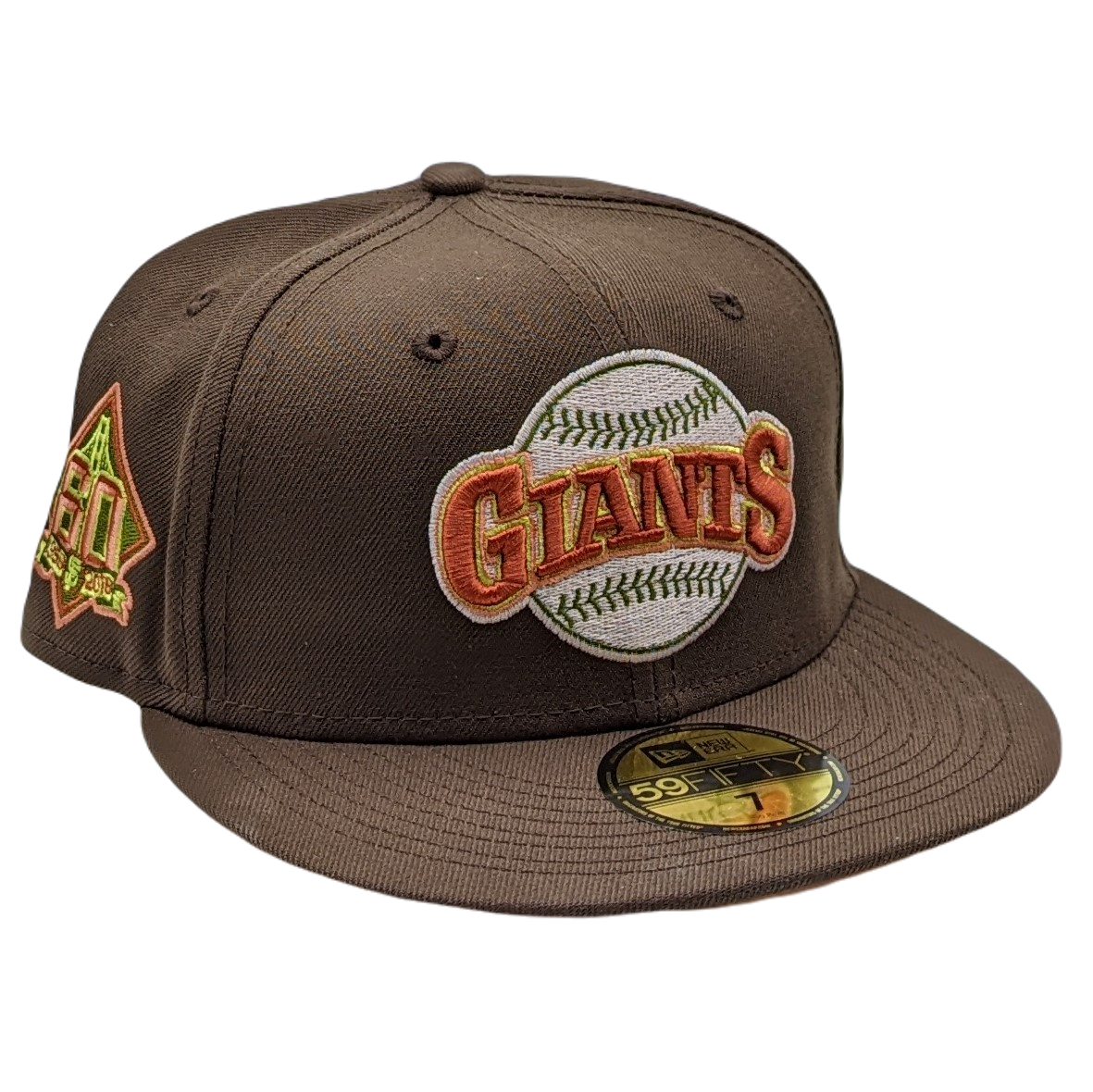 San Francisco Giants Baseball Fitted 59Fifty Hat Size 7 brown