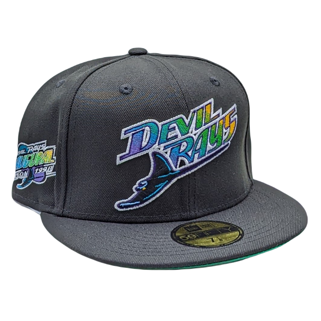 tampa bay rays fitted hat side patch