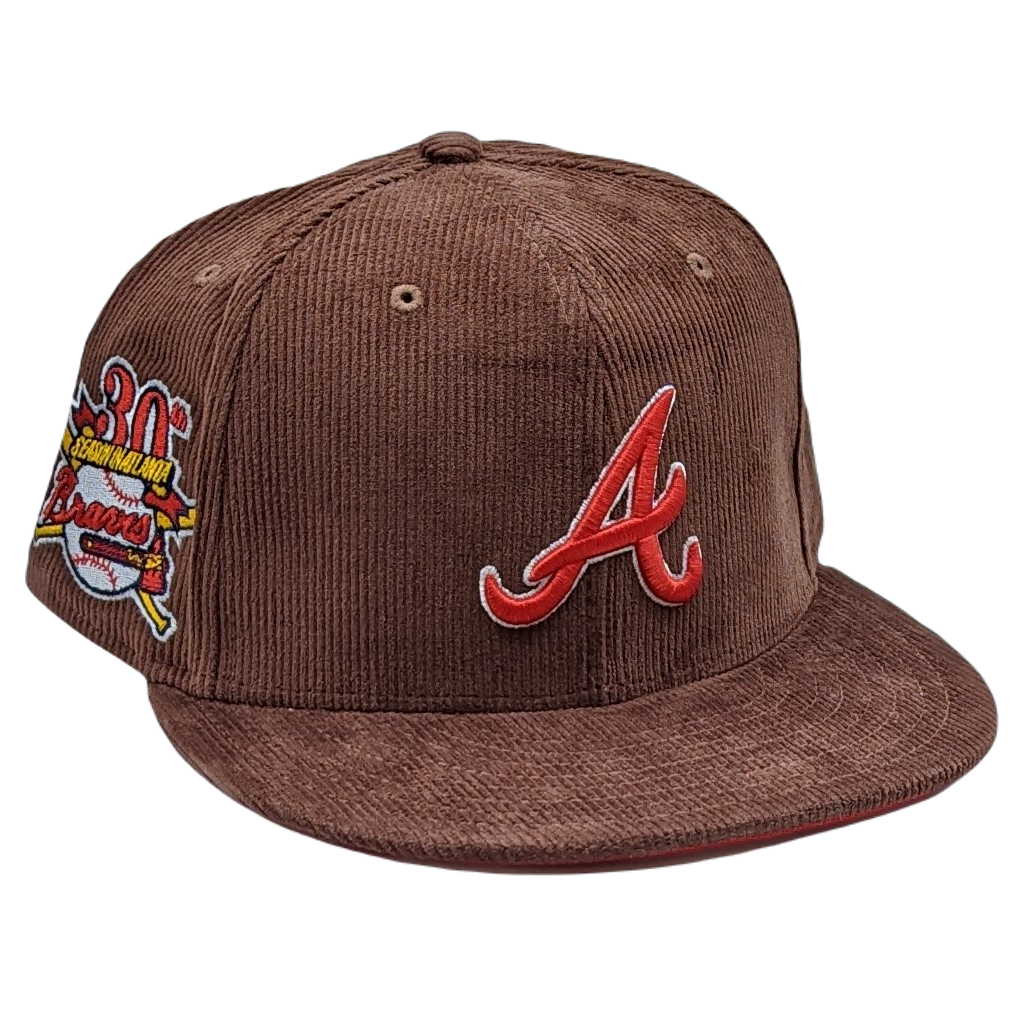 New Era 59Fifty Atlanta Braves 30th Season in Atlanta Patch Corduroy Fitted Hat