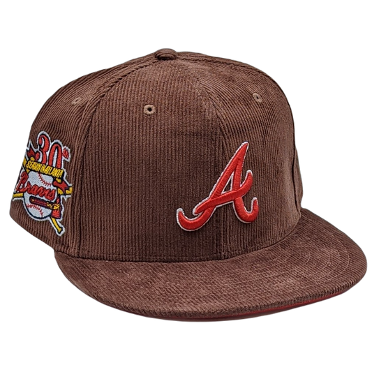 New Era 59Fifty Atlanta Braves 30th Season in Atlanta Patch Corduroy Fitted Hat