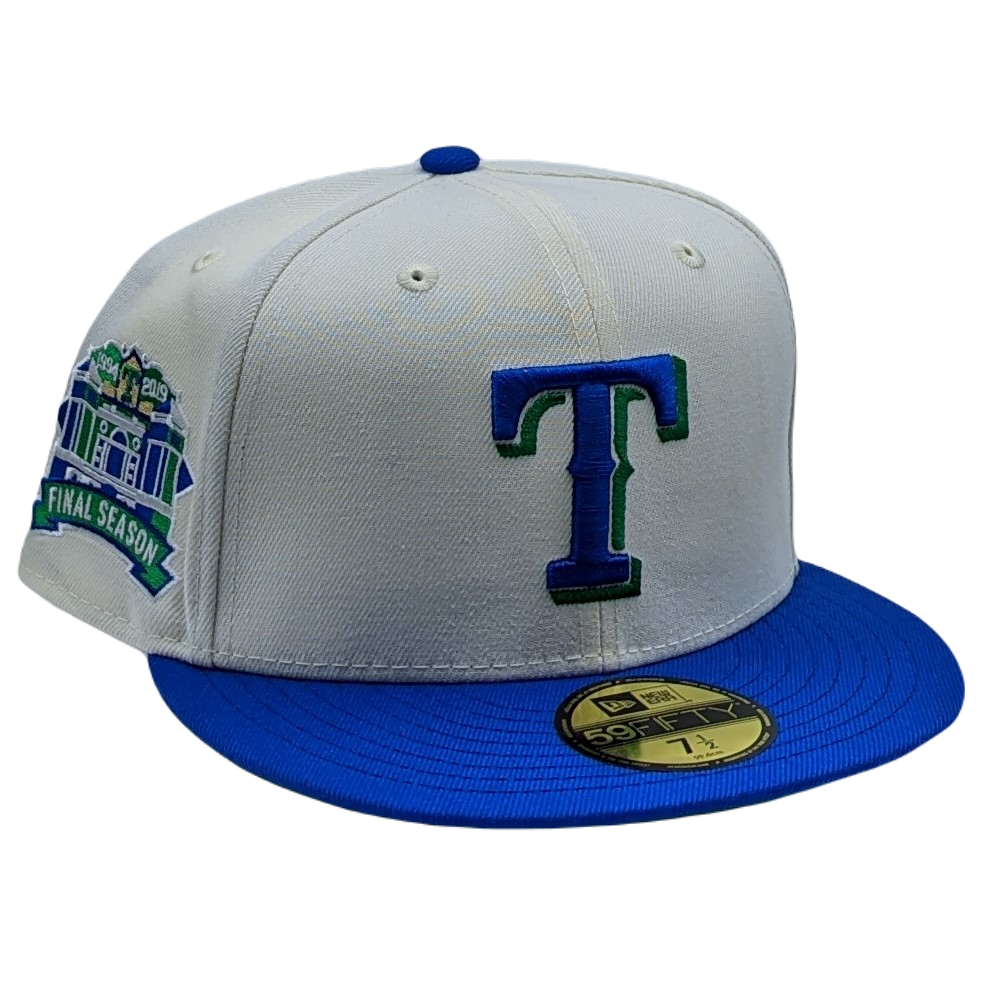 New Era 59Fifty Texas Rangers Final Season Patch Hat - White