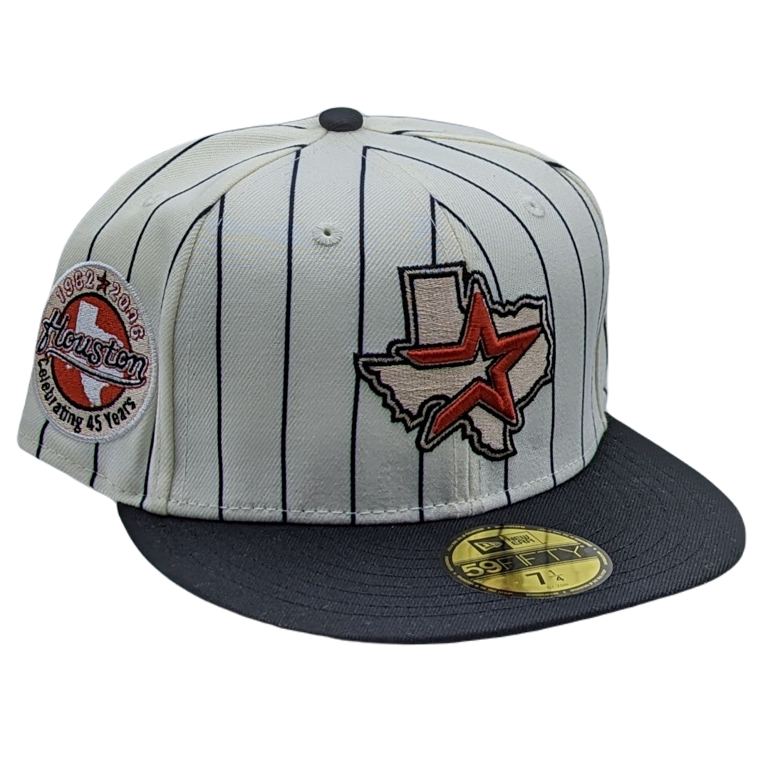 New Era 59FIFTY Houston Astros 45th Anniversary Patch Pinstripe Heroes Fitted Hat 7