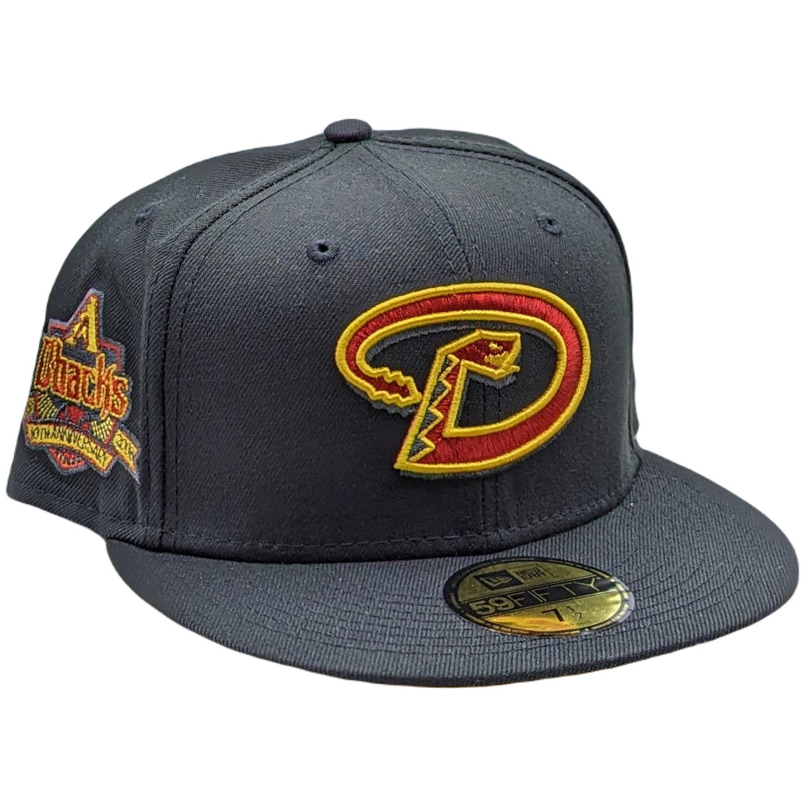 New Era 59Fifty Arizona Diamondbacks 10th Anniversary Patch Fitted Hat 402Fitted