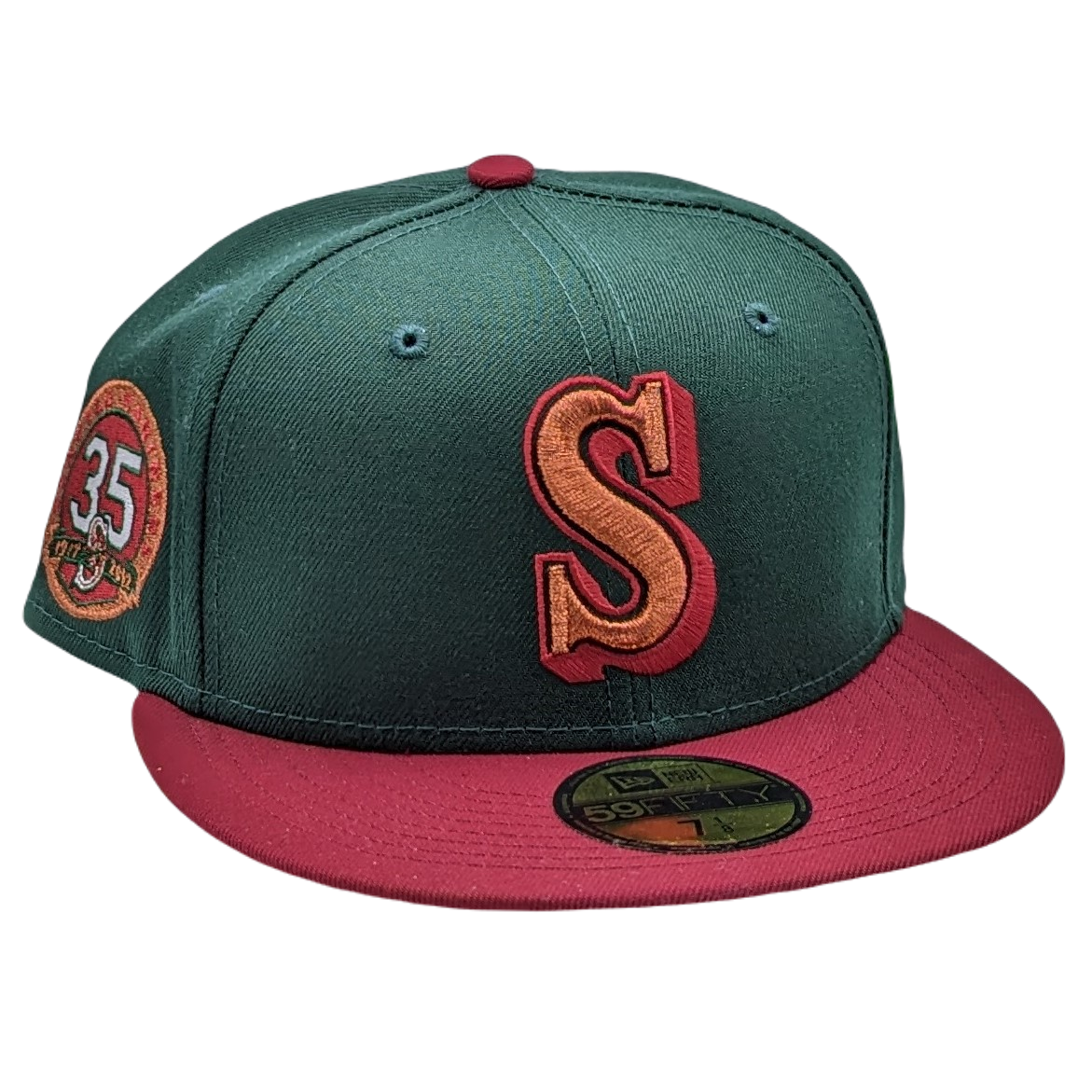 New Era 59FIFTY Seattle Mariners 35th Anniversary Patch Fitted Hat 7 1/4