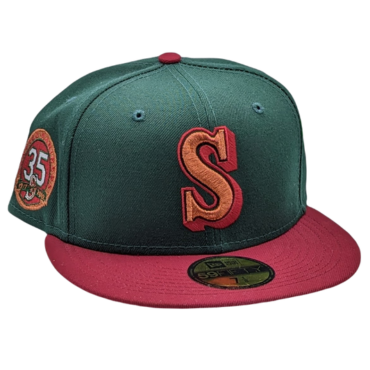 New Era 59Fifty Seattle Mariners 35th Anniversary Patch Fitted Hat