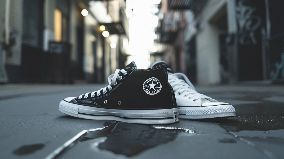 The Perfect Match: Minimalist Black and White Sneakers for White Sox Fitted Hats