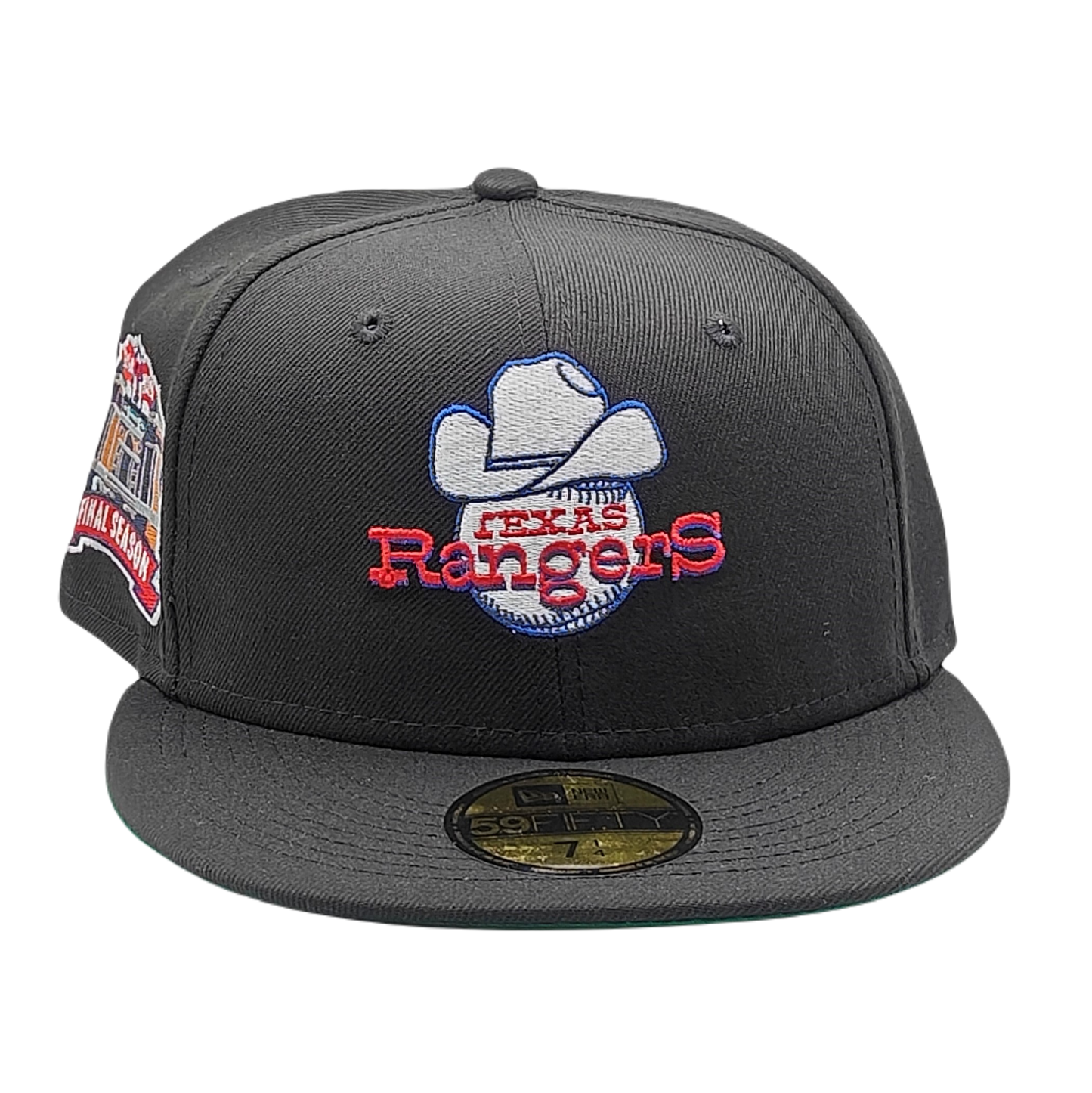 59FIFTY Texas Rangers Black/Green 40th Anniversary Patch