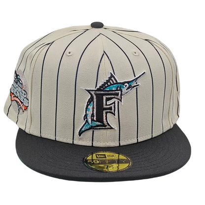 New Era 59FIFTY Big Easy Miami Marlins 2003 Inaugural Patch Alternate Hat- Black, Tan Black/Tan / 7 3/8