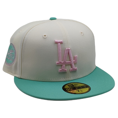 Dodgers Green And Pink Fitted Hat New Era Hat Club Exclusive Pink