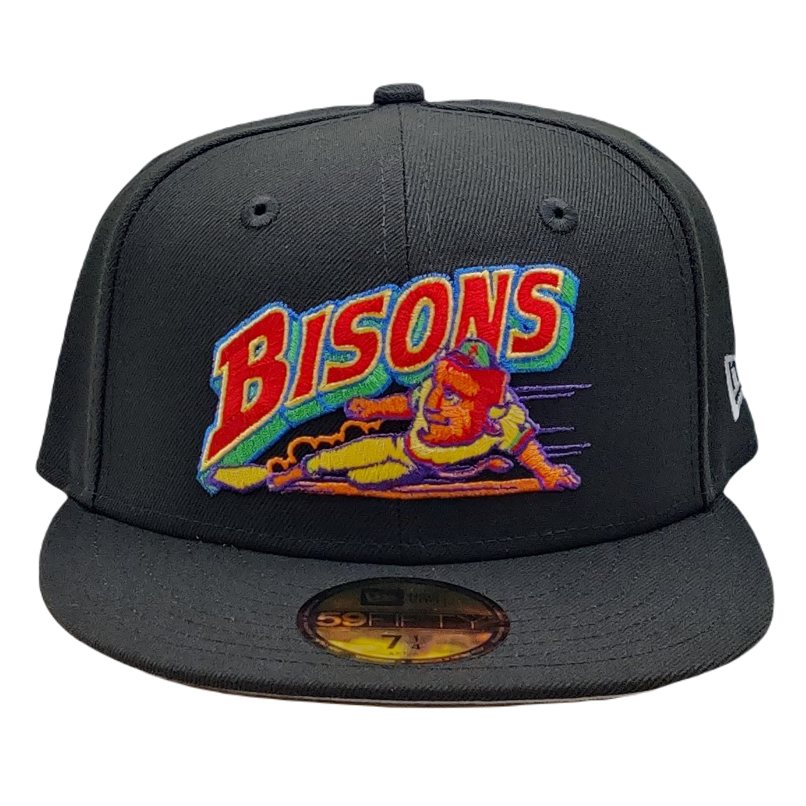 New Era 59Fifty Buffalo Bisons Pitch Black Fitted Hat