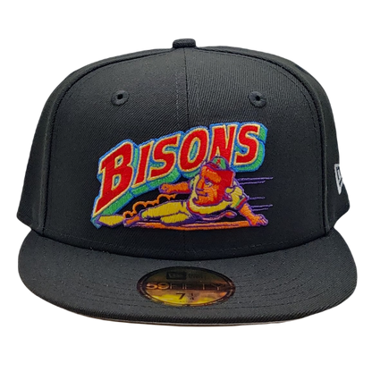 New Era 59Fifty Buffalo Bisons Pitch Black Fitted Hat
