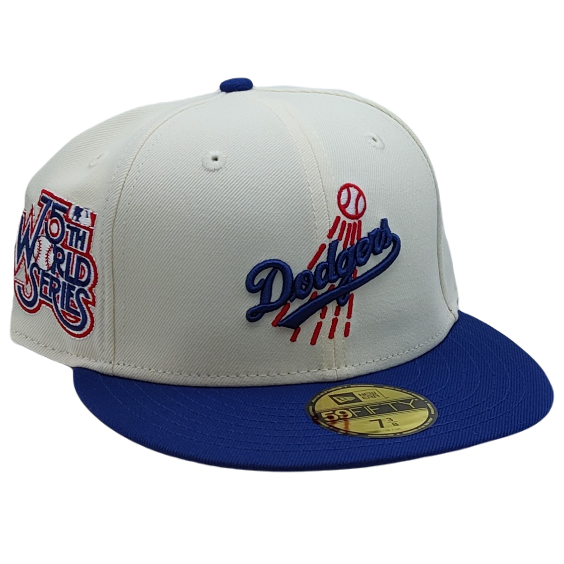 New Era 59Fifty Los Angeles Dodgers 75th World Series Patch Fitted Hat