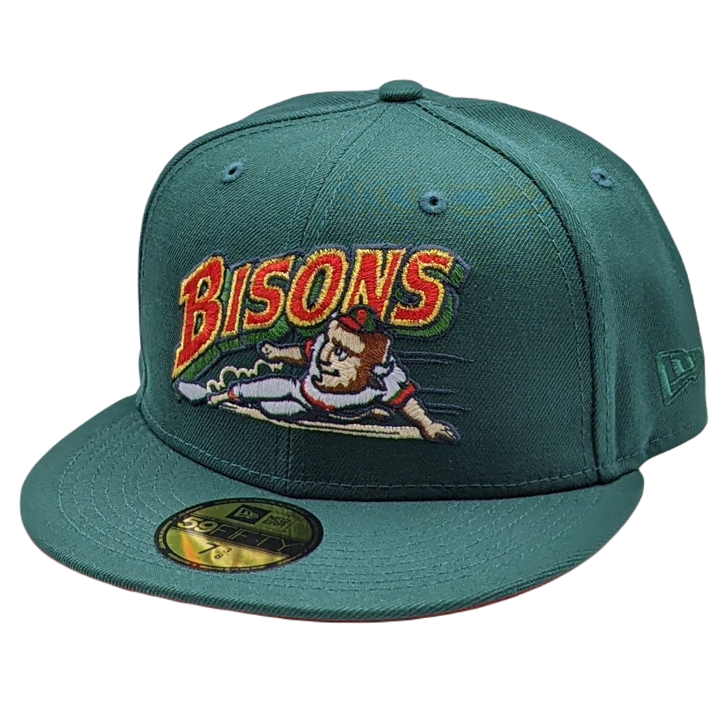 New Era 59Fifty Buffalo Bisons Green with Red UV Fitted Hat