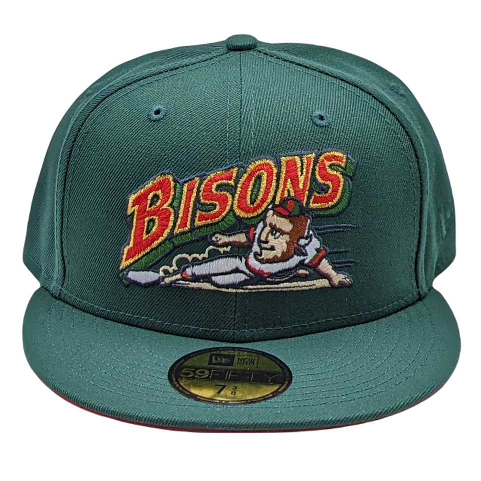 New Era 59Fifty Buffalo Bisons Green with Red UV Fitted Hat