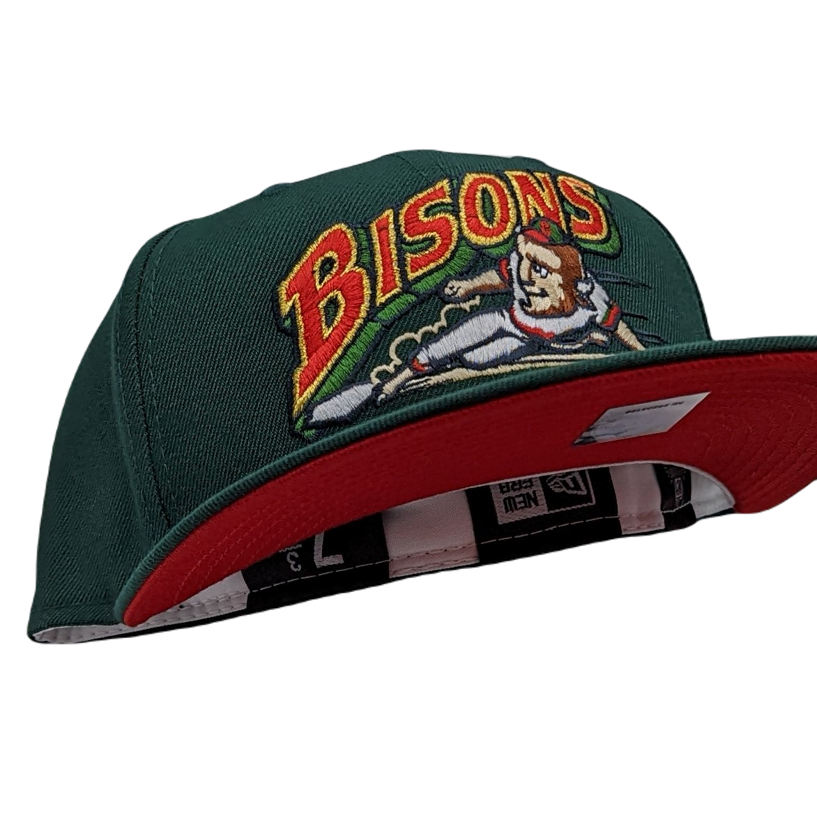 New Era 59Fifty Buffalo Bisons Green with Red UV Fitted Hat