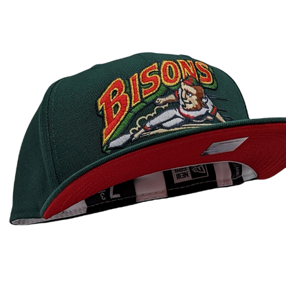 New Era 59Fifty Buffalo Bisons Green with Red UV Fitted Hat