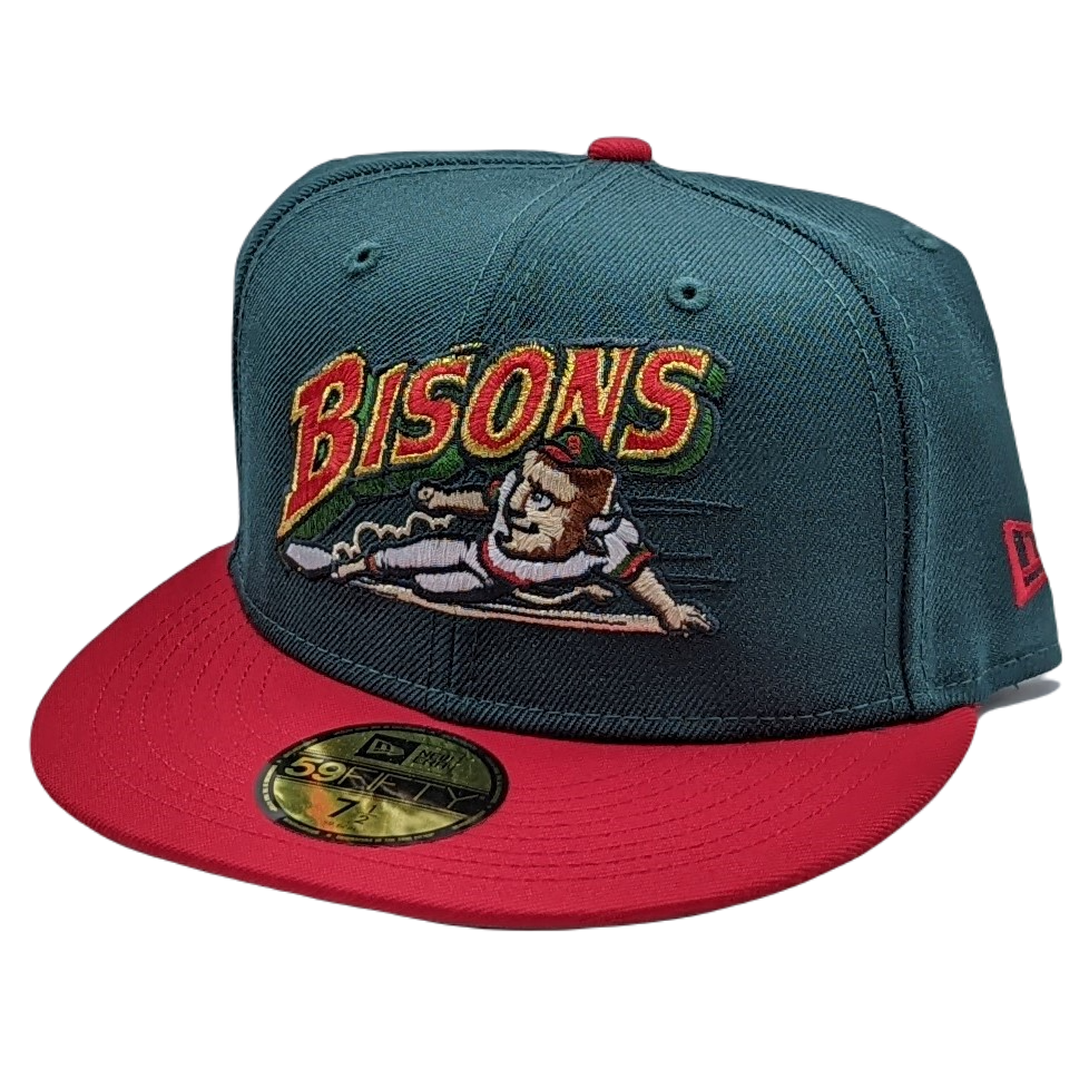 New Era 59Fifty Buffalo Bisons Green and Red Two-Tone Fitted Hat