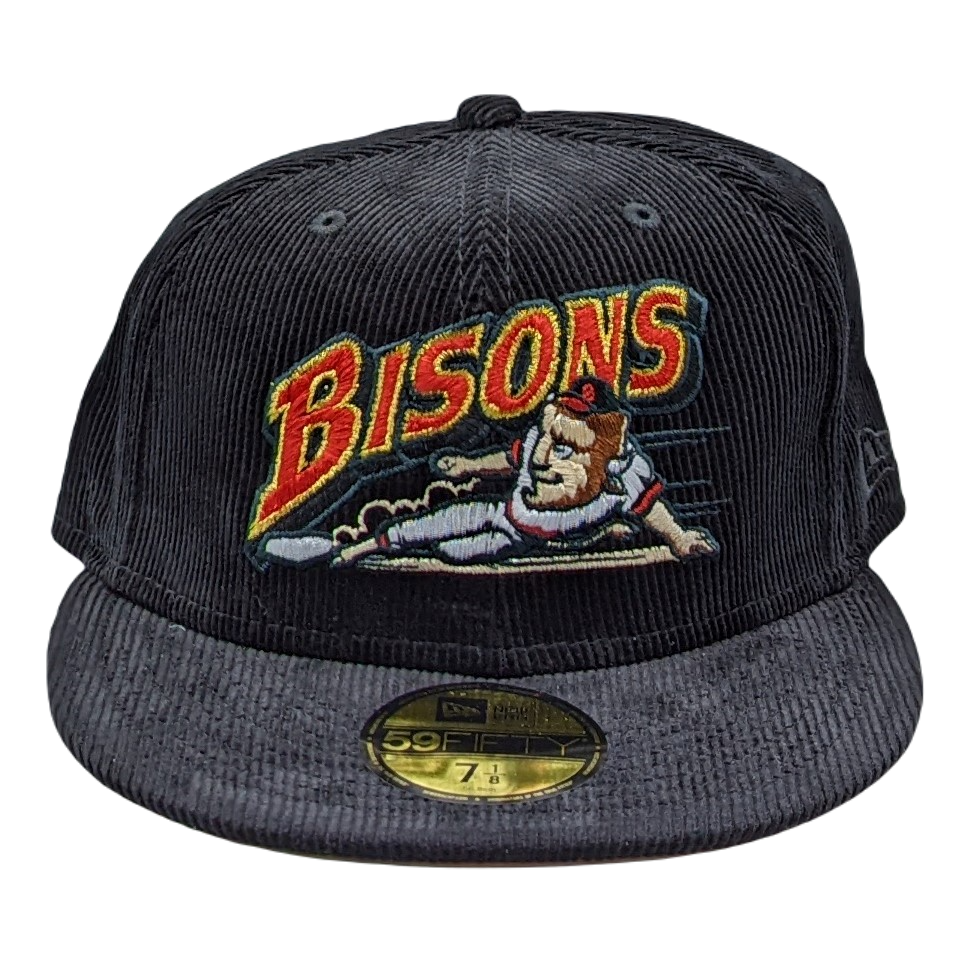 New Era 59Fifty Buffalo Bisons Black Corduroy Fitted Hat