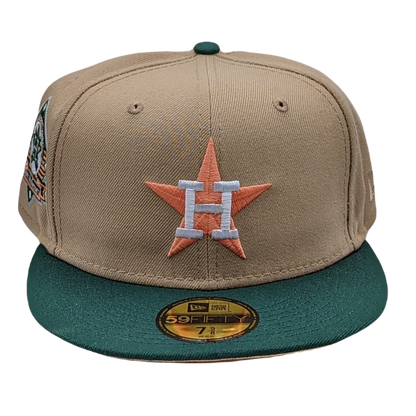 HOUSTON ASTRO ALL OVER PATCH GRAY BRIM NEW ERA FITTED HAT – Sports