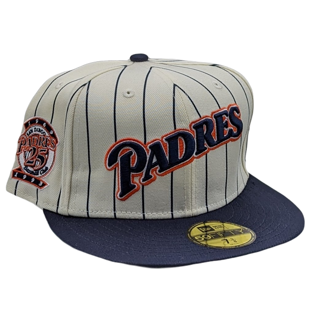 New Era 59Fifty San Diego Padres 25th Anniversary Patch Pinstripe Heroes Fitted Hat