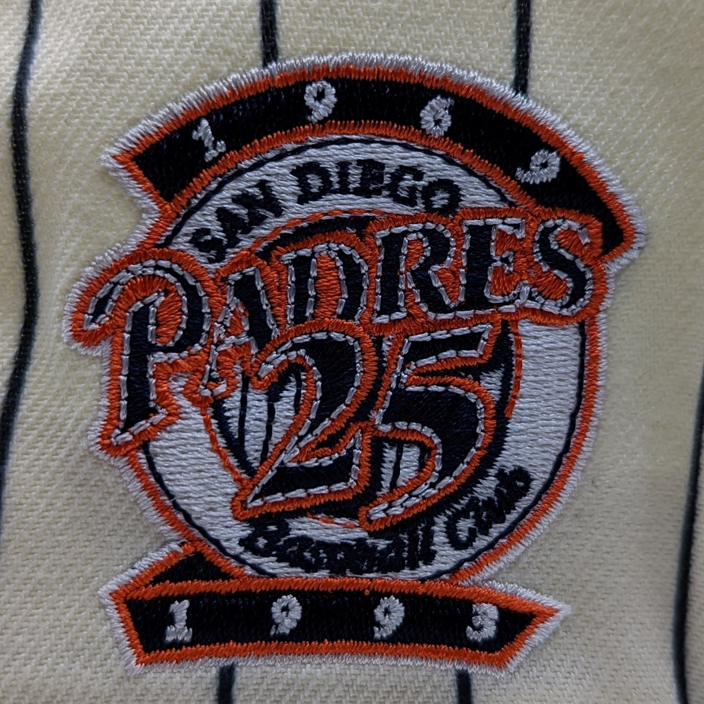 New Era 59Fifty San Diego Padres 25th Anniversary Patch Pinstripe Heroes Fitted Hat