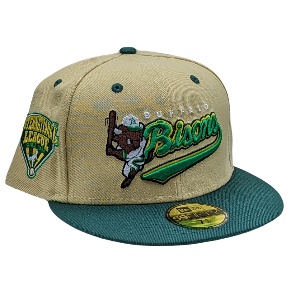 New Era 59Fifty Buffalo Bisons International League Patch Script Logo Fitted Hat