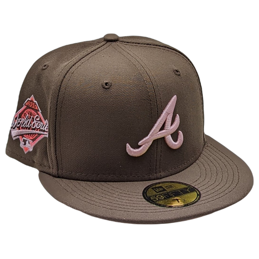 Atlanta Braves White Brown Corduroy 59Fifty Fitted Hat by MLB x