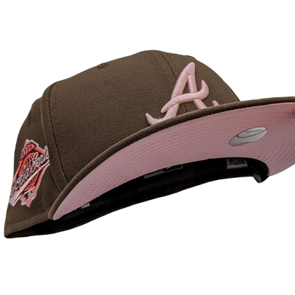 Atlanta Braves 1995 SPLIT SIDE-PATCH Brown-Wheat Fitted Hat