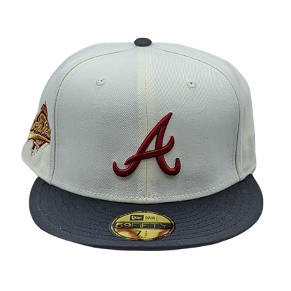 Atlanta Braves New Era 1995 World Series Metallic Gold Undervisor 59FIFTY  Fitted Hat - Black