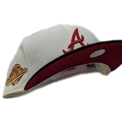 Vintage 1995 World Series Hat White Snapback Cap (Atlanta Braves