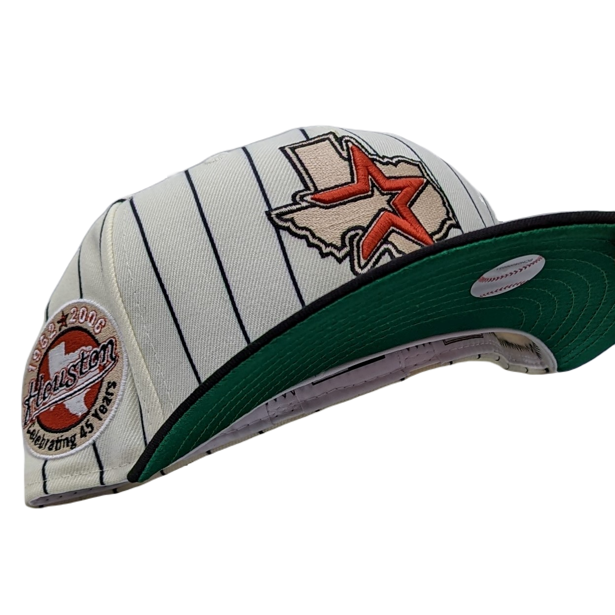 New Era 59Fifty Houston Astros 45th Anniversary Patch Pinstripe Heroes Fitted Hat