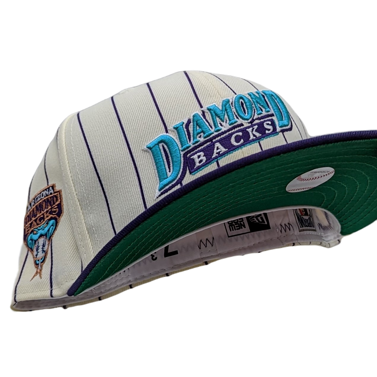 New Era 59Fifty Arizona Diamondbacks Pinstripe Heroes Script Logo Fitted Hat